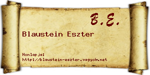 Blaustein Eszter névjegykártya